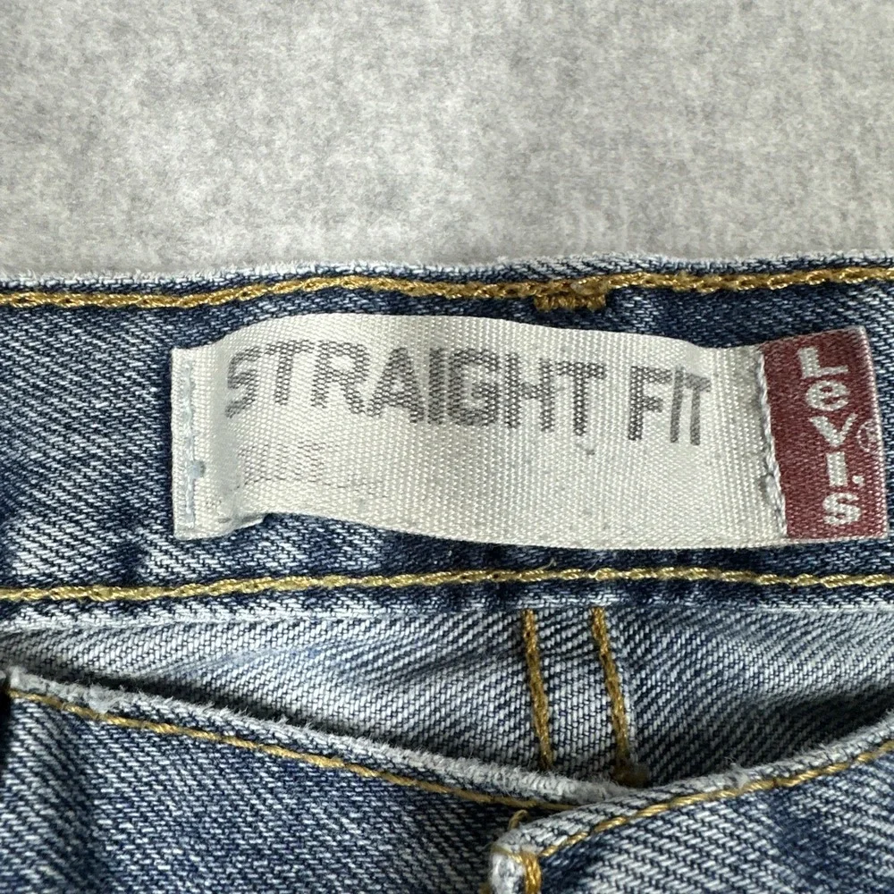 Levis 505 Regular Fit Straight Leg Jeans Y2K Men's 33x34 Medium Wash Denim